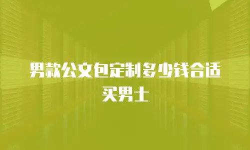 男款公文包定制多少钱合适买男士