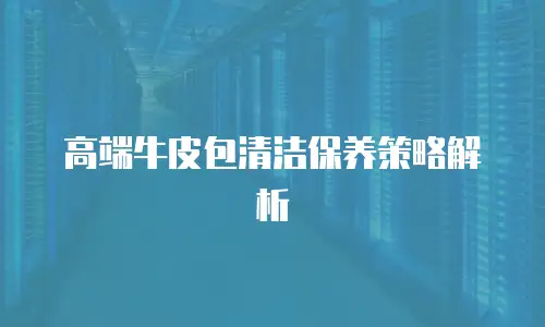 高端牛皮包清洁保养策略解析