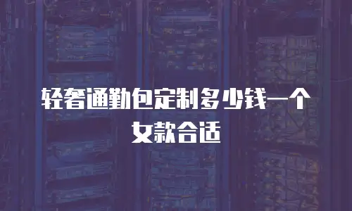 轻奢通勤包定制多少钱一个女款合适