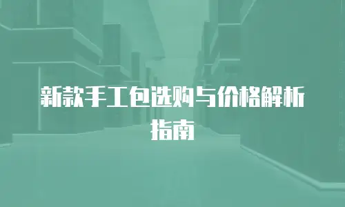新款手工包选购与价格解析指南