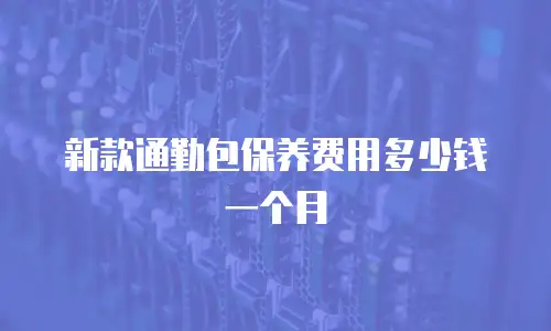 新款通勤包保养费用多少钱一个月