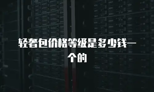 轻奢包价格等级是多少钱一个的