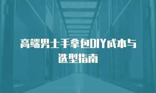 高端男士手拿包DIY成本与选型指南