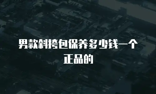 男款斜挎包保养多少钱一个正品的