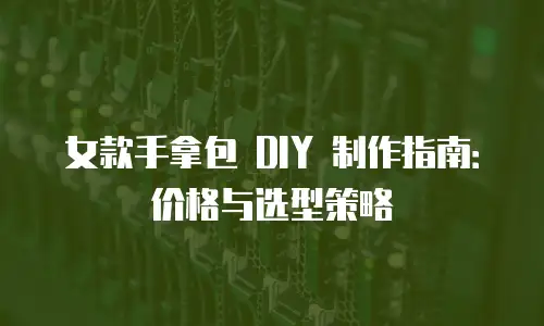 女款手拿包 DIY 制作指南：价格与选型策略