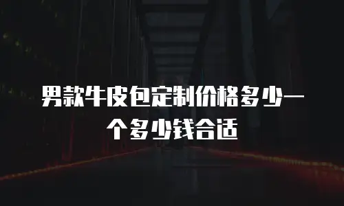 男款牛皮包定制价格多少一个多少钱合适