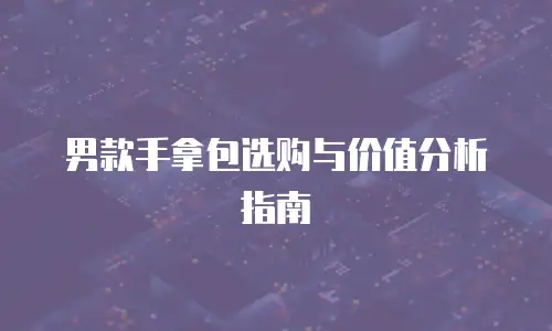 男款手拿包选购与价值分析指南