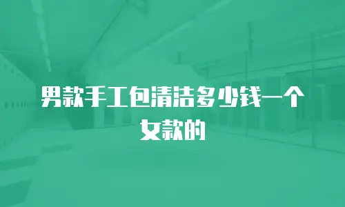 男款手工包清洁多少钱一个女款的