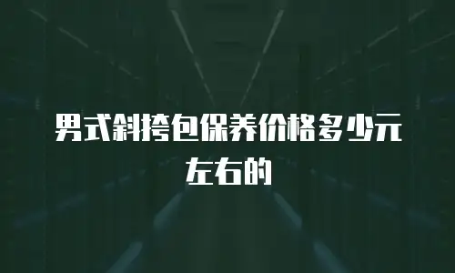 男式斜挎包保养价格多少元左右的
