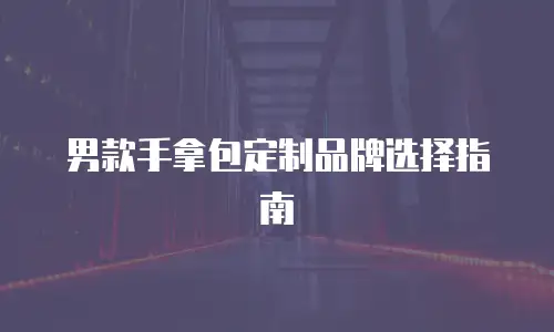 男款手拿包定制品牌选择指南