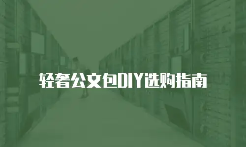 轻奢公文包DIY选购指南