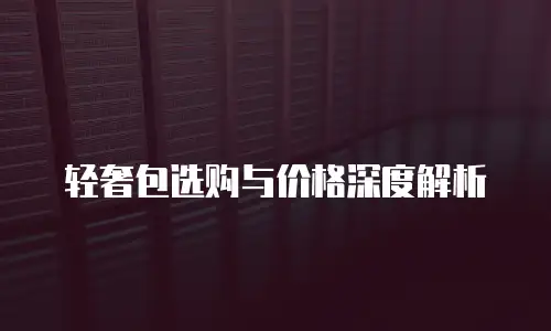 轻奢包选购与价格深度解析