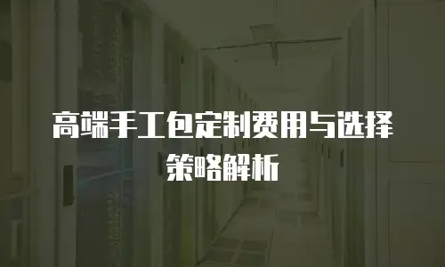 高端手工包定制费用与选择策略解析