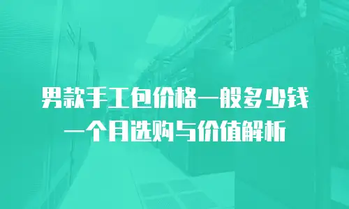男款手工包价格一般多少钱一个月选购与价值解析