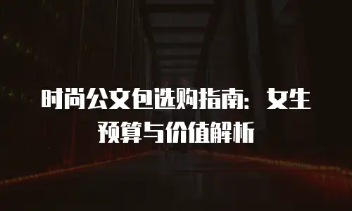 时尚公文包选购指南：女生预算与价值解析