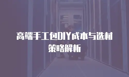 高端手工包DIY成本与选材策略解析