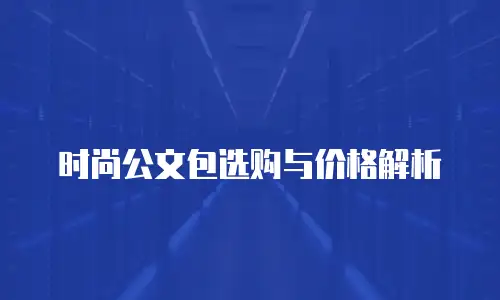 时尚公文包选购与价格解析