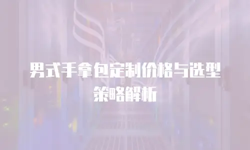 男式手拿包定制价格与选型策略解析