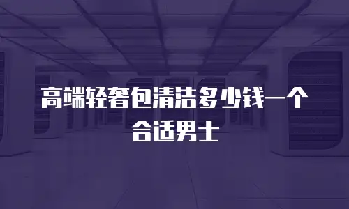 高端轻奢包清洁多少钱一个合适男士