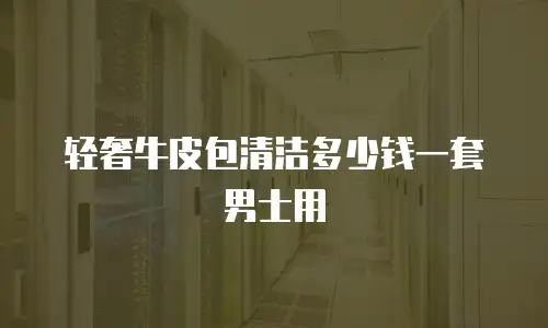 轻奢牛皮包清洁多少钱一套男士用
