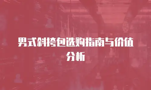男式斜挎包选购指南与价值分析