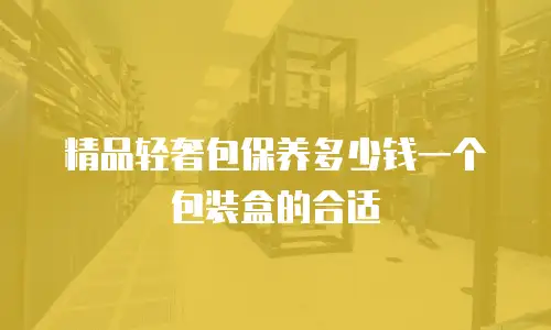 精品轻奢包保养多少钱一个包装盒的合适