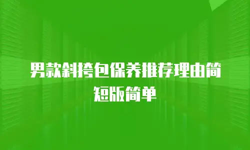 男款斜挎包保养推荐理由简短版简单