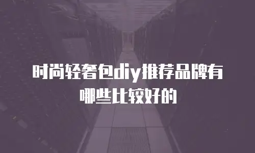时尚轻奢包diy推荐品牌有哪些比较好的