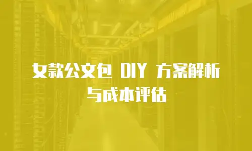 女款公文包 DIY 方案解析与成本评估