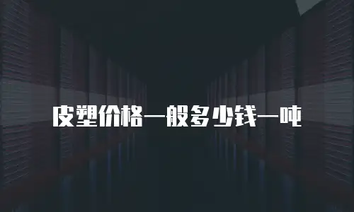 皮塑价格一般多少钱一吨