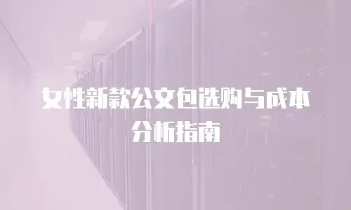 女性新款公文包选购与成本分析指南