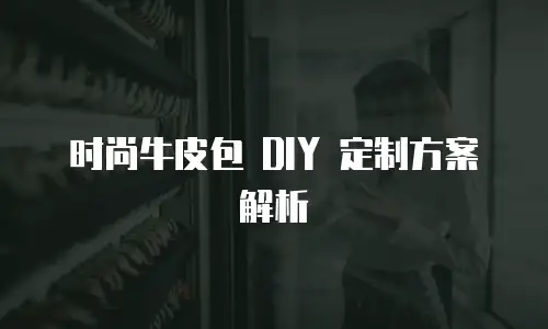 时尚牛皮包 DIY 定制方案解析