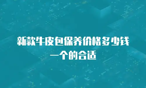 新款牛皮包保养价格多少钱一个的合适