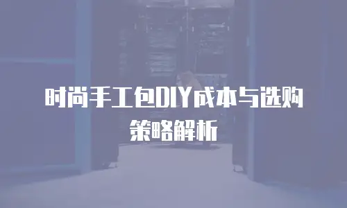 时尚手工包DIY成本与选购策略解析