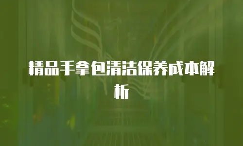 精品手拿包清洁保养成本解析