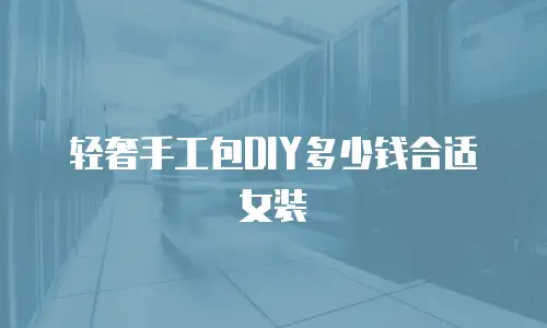 轻奢手工包DIY多少钱合适女装