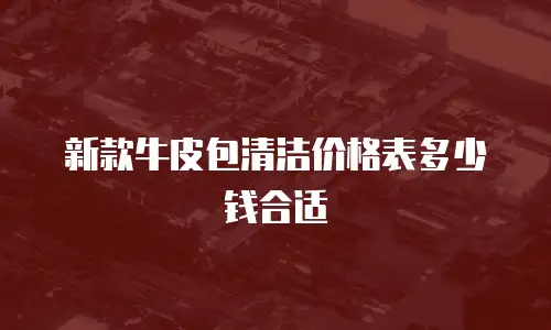 新款牛皮包清洁价格表多少钱合适