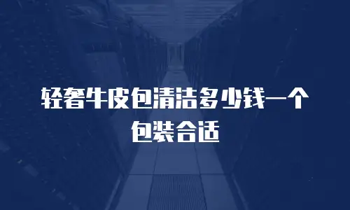 轻奢牛皮包清洁多少钱一个包装合适