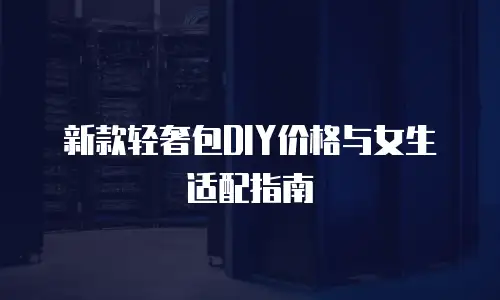 新款轻奢包DIY价格与女生适配指南
