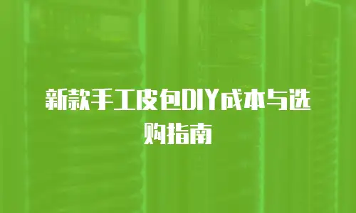 新款手工皮包DIY成本与选购指南