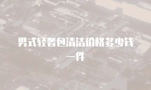 男式轻奢包清洁价格多少钱一件