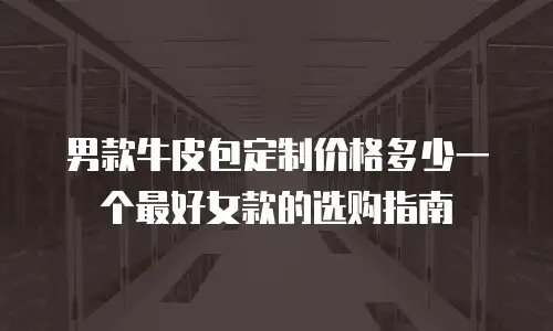 男款牛皮包定制价格多少一个最好女款的选购指南