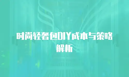 时尚轻奢包DIY成本与策略解析