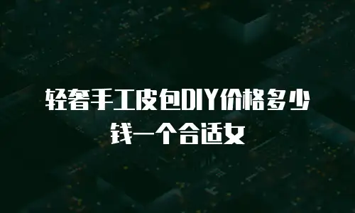 轻奢手工皮包DIY价格多少钱一个合适女