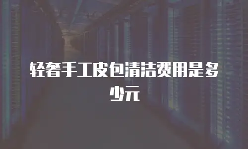 轻奢手工皮包清洁费用是多少元