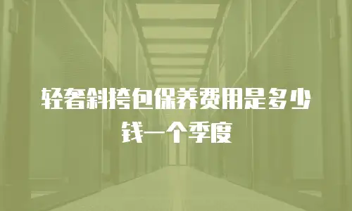 轻奢斜挎包保养费用是多少钱一个季度
