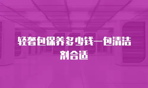 轻奢包保养多少钱一包清洁剂合适