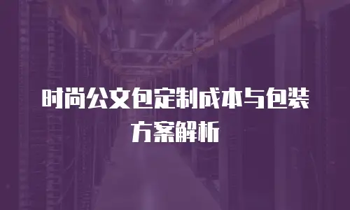时尚公文包定制成本与包装方案解析