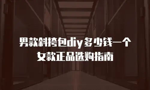 男款斜挎包diy多少钱一个女款正品选购指南