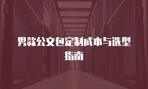 男款公文包定制成本与选型指南
